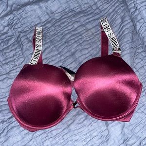 Victoria Secret Bombshell add 2 cups 3D shine strap bra